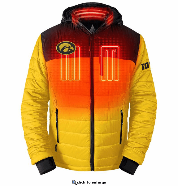 ActionHeat Iowa Hawkeyes 5V Men's Colorblock Puffer Battery Heated Jacket