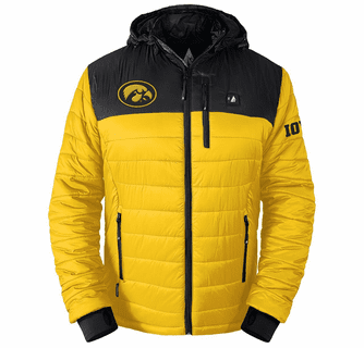 ActionHeat Iowa Hawkeyes 5V Men's Colorblock Puffer Battery Heated Jacket