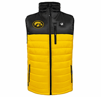 ActionHeat Iowa Hawkeyes 5V Men's Colorblock Puffer Battery Heated Vest