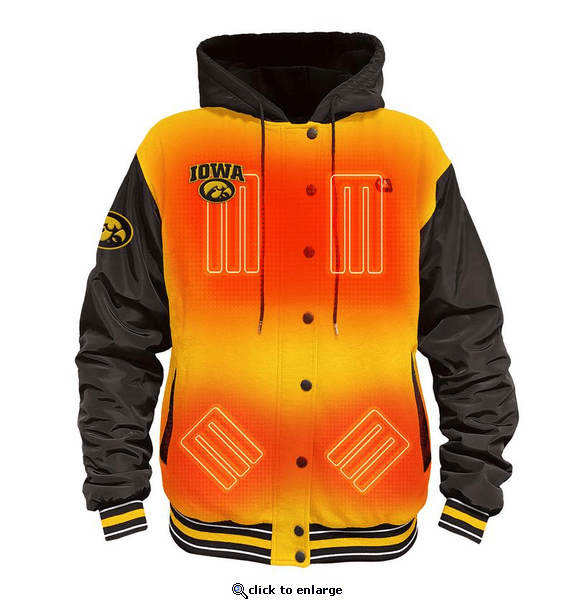 ActionHeat Iowa Hawkeyes 5V Men's Varsity Battery Heated Jacket