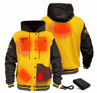 ActionHeat Iowa Hawkeyes 5V Men's Varsity Battery Heated Jacket