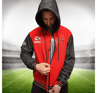 ActionHeat Kansas City Chiefs 5V Battery Heated Varsity Jacket