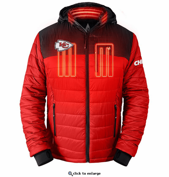 ActionHeat Kansas City Chiefs 5V Men's Colorblock Puffer Battery Heated Jacket