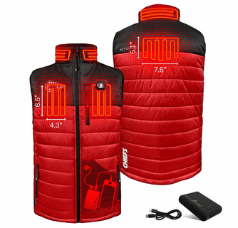 ActionHeat Kansas City Chiefs 5V Men's Colorblock Puffer Battery Heated Vest