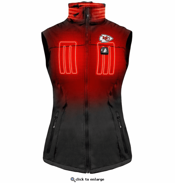 ActionHeat Kansas City Chiefs 5V Women's Softshell Battery Heated Vest
