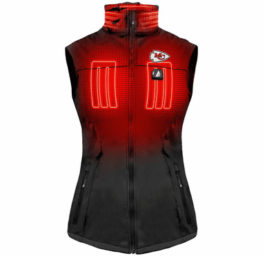 ActionHeat Kansas City Chiefs 5V Women's Softshell Battery Heated Vest