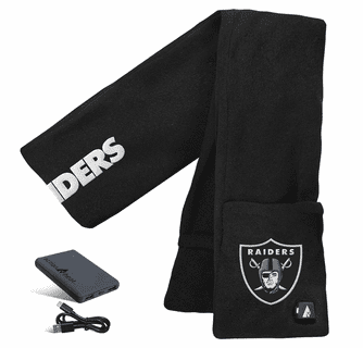ActionHeat Las Vegas Raiders 5V Battery Heated Scarf