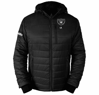 ActionHeat Las Vegas Raiders 5V Men's Puffer Battery Heated Jacket
