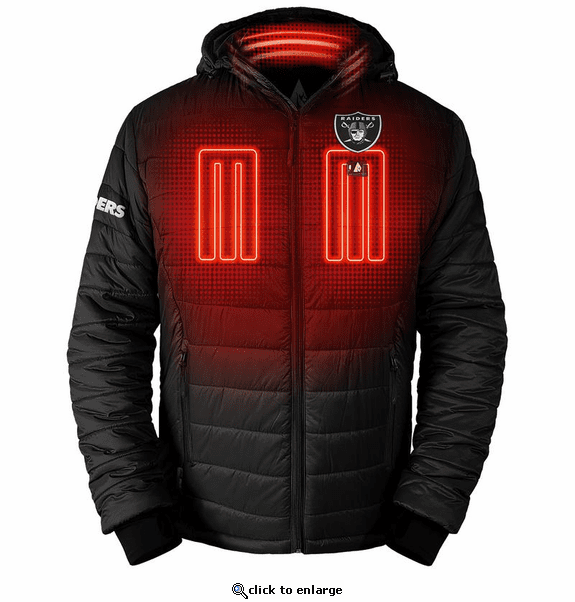 ActionHeat Las Vegas Raiders 5V Men's Puffer Battery Heated Jacket