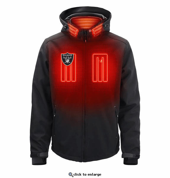 ActionHeat Las Vegas Raiders 5V Men's Softshell Battery Heated Jacket