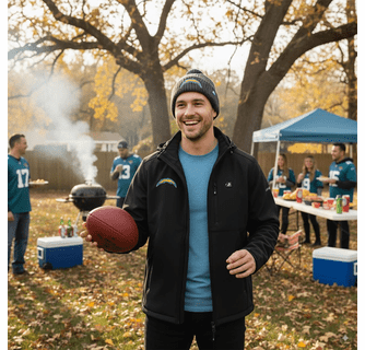 ActionHeat Los Angeles Chargers 5V Men's Softshell Battery Heated Jacket