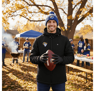 ActionHeat Los Angeles Rams 5V Men's Softshell Battery Heated Jacket