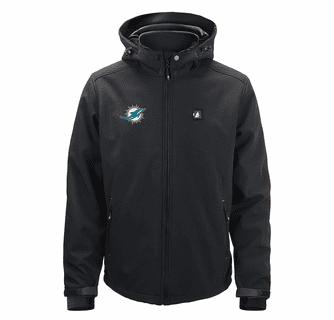 ActionHeat Miami Dolphins 5V Men's Softshell Battery Heated Jacket