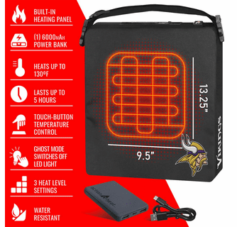 ActionHeat Minnesota Vikings 5V Battery Heated Seat Cushion