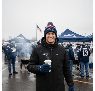 ActionHeat New England Patriots 5V Men's Softshell Battery Heated Jacket