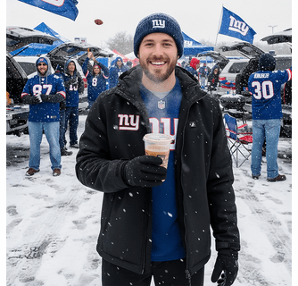 ActionHeat New York Giants 5V Men's Softshell Battery Heated Jacket