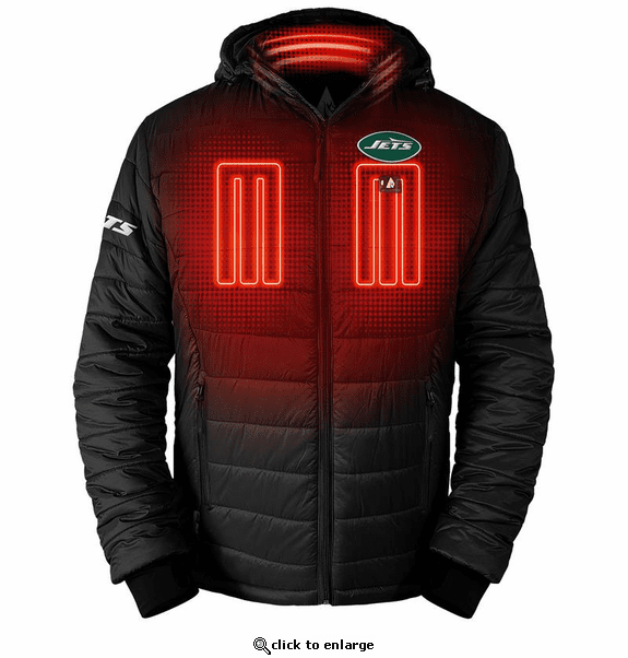 ActionHeat New York Jets 5V Men's Puffer Battery Heated Jacket