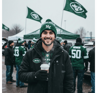 ActionHeat New York Jets 5V Men's Softshell Battery Heated Jacket