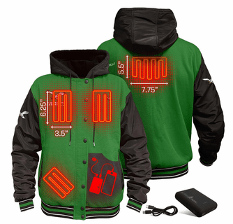 ActionHeat Philadelphia Eagles 5V Battery Heated Varsity Jacket