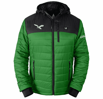 ActionHeat Philadelphia Eagles 5V Men's Colorblock Puffer Battery Heated Jacket