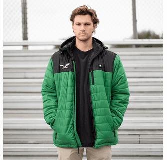 ActionHeat Philadelphia Eagles 5V Men's Colorblock Puffer Battery Heated Jacket