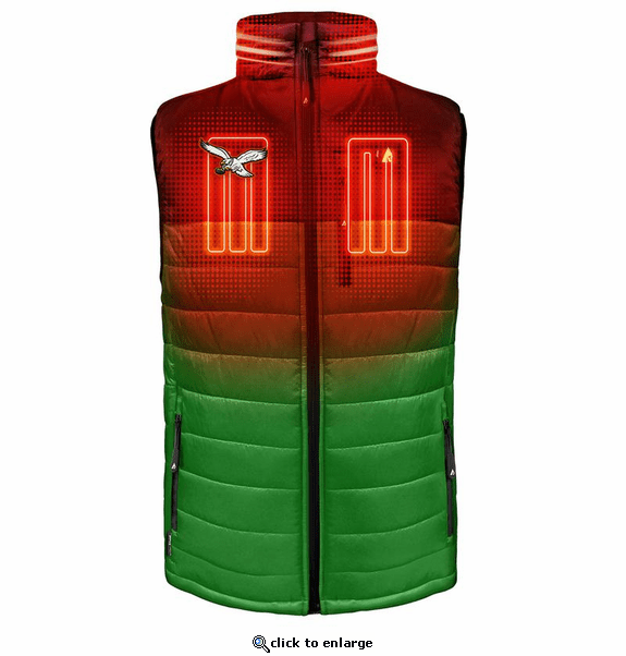 ActionHeat Philadelphia Eagles 5V Men's Colorblock Puffer Battery Heated Vest