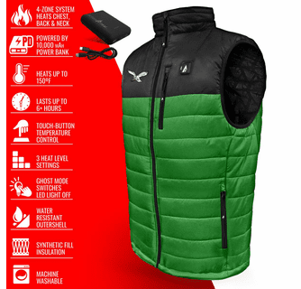 ActionHeat Philadelphia Eagles 5V Men's Colorblock Puffer Battery Heated Vest