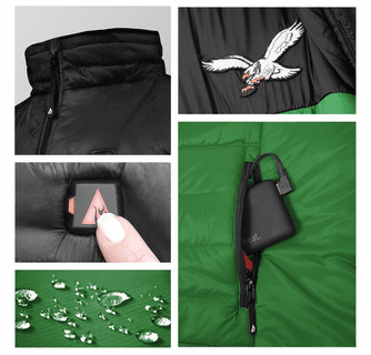 ActionHeat Philadelphia Eagles 5V Men's Colorblock Puffer Battery Heated Vest