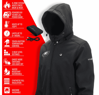 ActionHeat Philadelphia Eagles 5V Men's Softshell Battery Heated Jacket