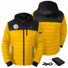 ActionHeat Pittsburgh Steelers 5V Men's Colorblock Puffer Battery Heated Jacket