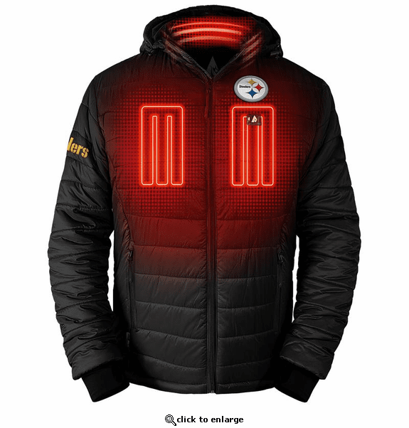 ActionHeat Pittsburgh Steelers 5V Men's Puffer Battery Heated Jacket