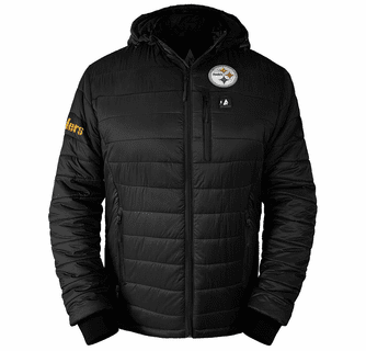 ActionHeat Pittsburgh Steelers 5V Men's Puffer Battery Heated Jacket
