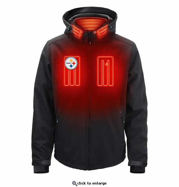 ActionHeat Pittsburgh Steelers 5V Men's Softshell Battery Heated Jacket