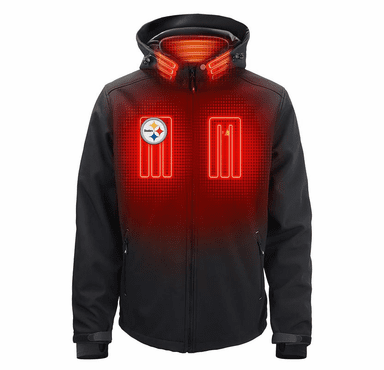 ActionHeat Pittsburgh Steelers 5V Men's Softshell Battery Heated Jacket