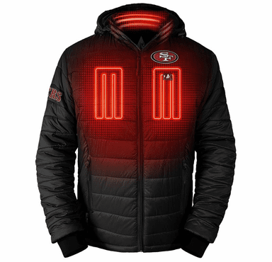 ActionHeat San Francisco 49ers 5V Men's Puffer Battery Heated Jacket
