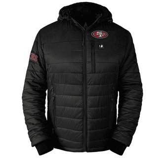 ActionHeat San Francisco 49ers 5V Men's Puffer Battery Heated Jacket
