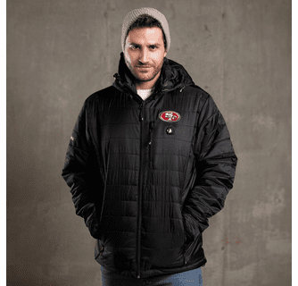 ActionHeat San Francisco 49ers 5V Men's Puffer Battery Heated Jacket