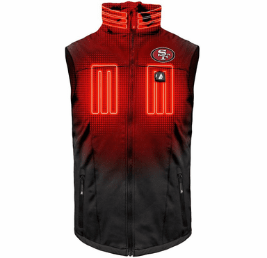 ActionHeat San Francisco 49ers 5V Men's Softshell Battery Heated Vest