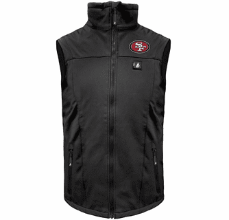 ActionHeat San Francisco 49ers 5V Men's Softshell Battery Heated Vest