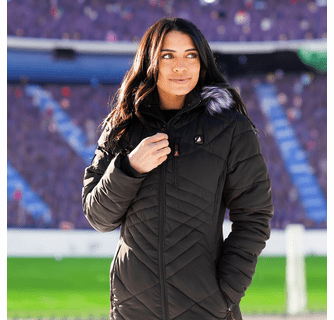 ActionHeat San Francisco 49ers 5V Women's Long Puffer Battery Heated Jacket