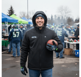 ActionHeat Seattle Seahawks 5V Men's Softshell Battery Heated Jacket