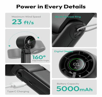 Aecooly Portable Handheld Fan Halo 02