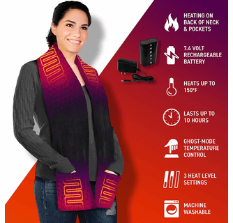 Aheata 7V Battery Heated Fleece Scarf