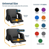 Alpcour Premium Reclining Heated Massage Stadium Seat with Armrests - Wide/Black