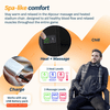 Alpcour Reclining Heated Massage Stadium Seat with Armrests - Wide/Black