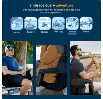Alpcour Reclining Stadium Seat with Armrests and Side Pockets - X-Wide
