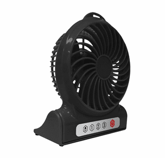 Alphacool 4" Rechargeable Personal Fan - Portable Cooling Fan for Home and Outdoors