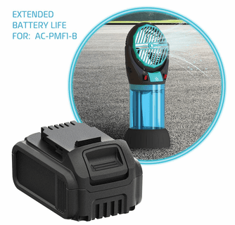 AlphaCool Extended Life 10,000 mAh Battery for Portable High-Velocity Misting Fan