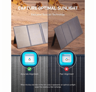 Anker Solar Generator 521 - PowerHouse 256Wh with 100W Solar Panel