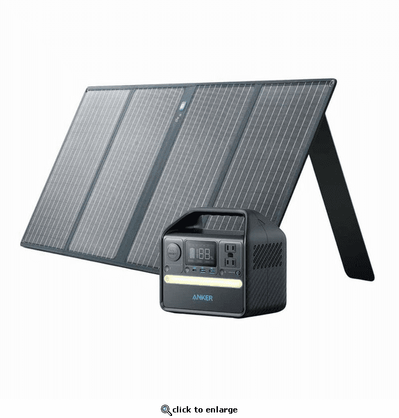 Anker Solar Generator 521 - PowerHouse 256Wh with 100W Solar Panel